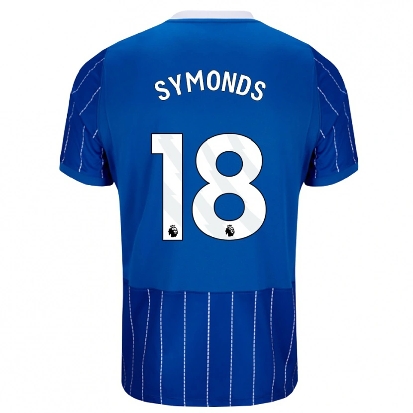 Danxen Niño Camiseta Maisie Symonds #18 Azulmedio Blanco 1ª Equipación 2026/27 La Camisa