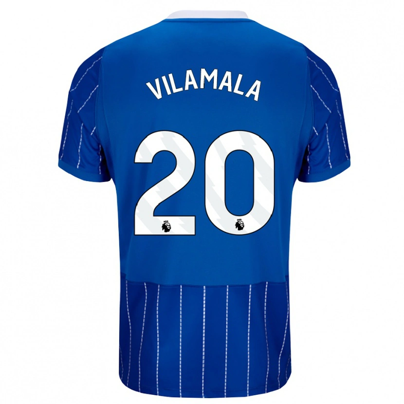 Danxen Niño Camiseta Bruna Vilamala #20 Azulmedio Blanco 1ª Equipación 2026/27 La Camisa
