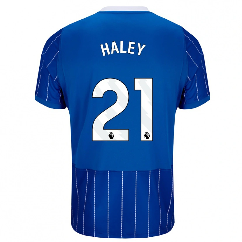 Danxen Niño Camiseta Madison Haley #21 Azulmedio Blanco 1ª Equipación 2026/27 La Camisa