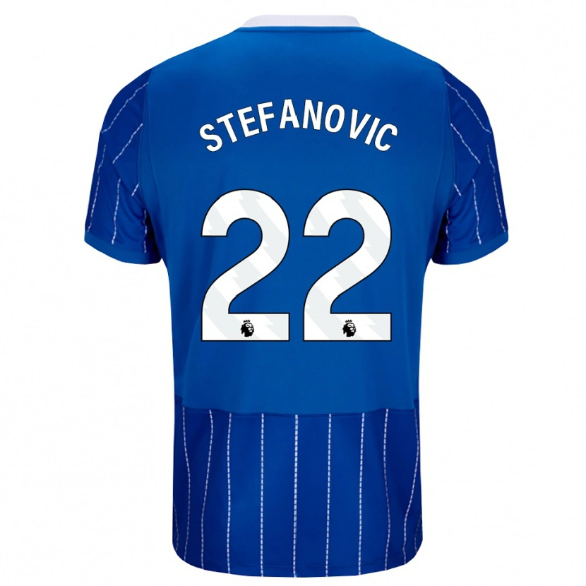 Danxen Niño Camiseta Dejana Stefanović #22 Azulmedio Blanco 1ª Equipación 2026/27 La Camisa