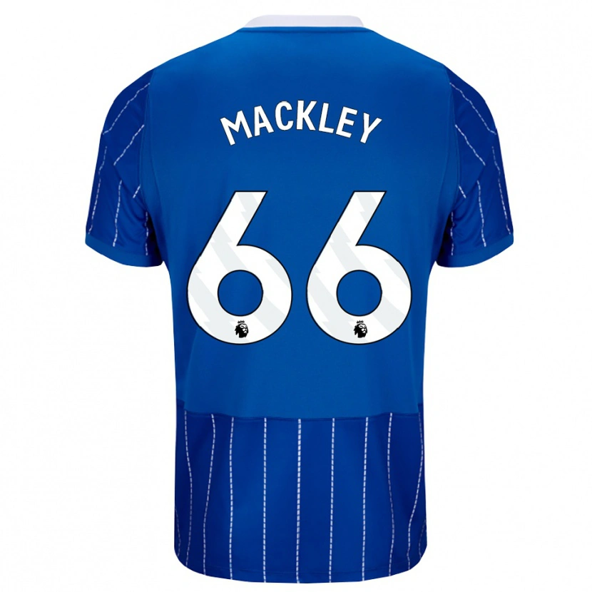 Danxen Niño Camiseta Callum Mackley #66 Azulmedio Blanco 1ª Equipación 2026/27 La Camisa
