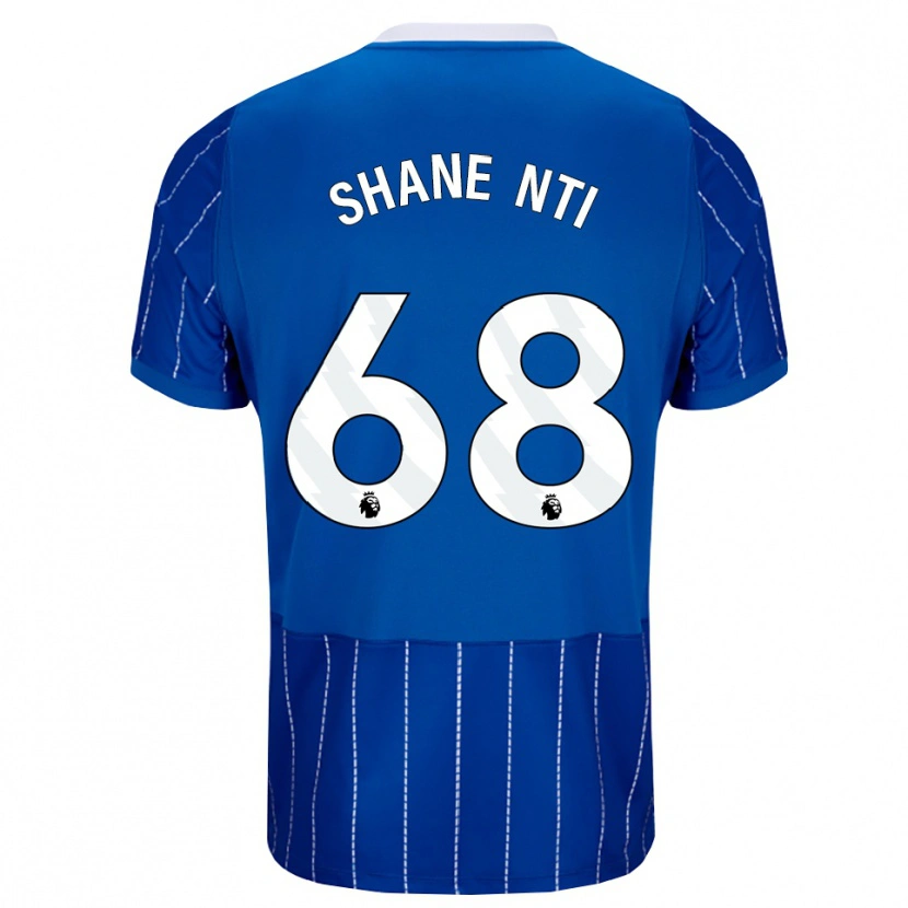 Danxen Niño Camiseta Shane Nti #68 Azulmedio Blanco 1ª Equipación 2026/27 La Camisa