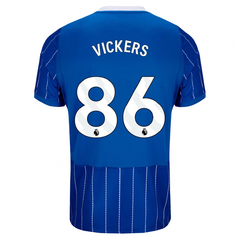 Danxen Niño Camiseta Jacob Vickers #86 Azulmedio Blanco 1ª Equipación 2026/27 La Camisa