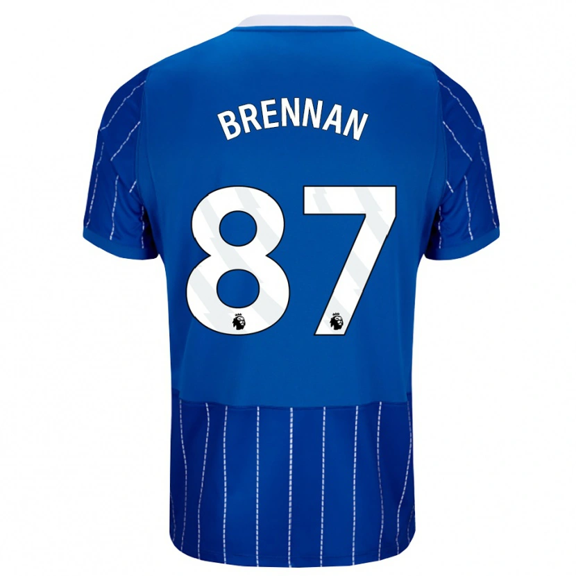 Danxen Niño Camiseta Zach Brennan #87 Azulmedio Blanco 1ª Equipación 2026/27 La Camisa