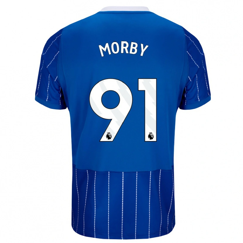 Danxen Niño Camiseta Jackson Morby #91 Azulmedio Blanco 1ª Equipación 2026/27 La Camisa