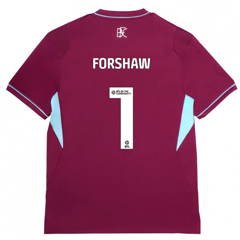 Danxen Niño Camiseta Lewis Forshaw #1 Borgoña Verde 1ª Equipación 2026/27 La Camisa