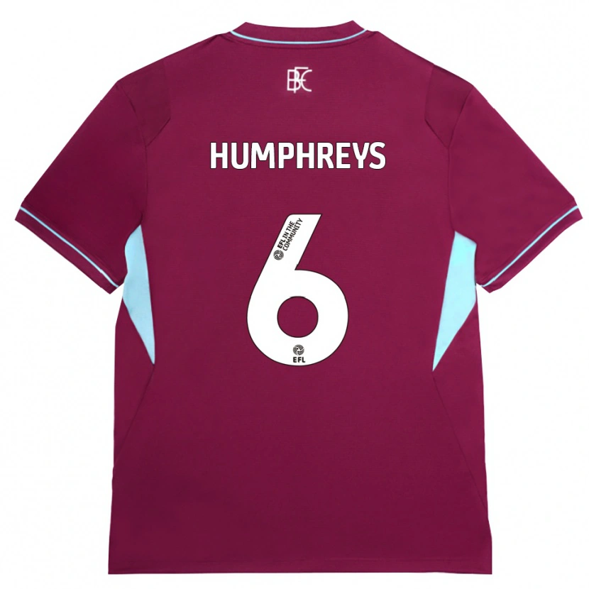 Danxen Niño Camiseta Bashir Humphreys #6 Borgoña Verde 1ª Equipación 2026/27 La Camisa