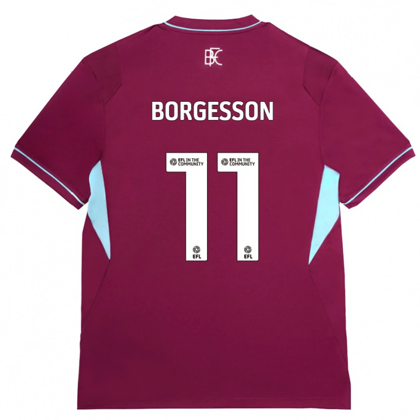 Danxen Niño Camiseta Blayz Borgesson #11 Borgoña Verde 1ª Equipación 2026/27 La Camisa