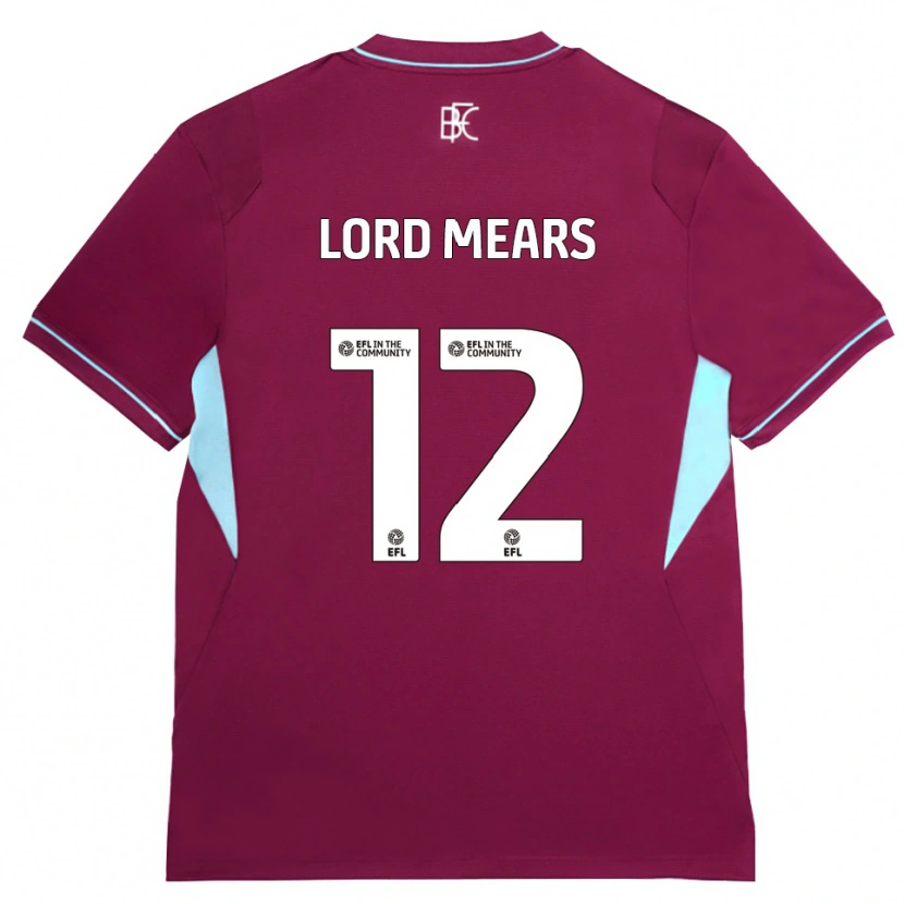 Danxen Niño Camiseta Rhema Lord-Mears #12 Borgoña Verde 1ª Equipación 2026/27 La Camisa