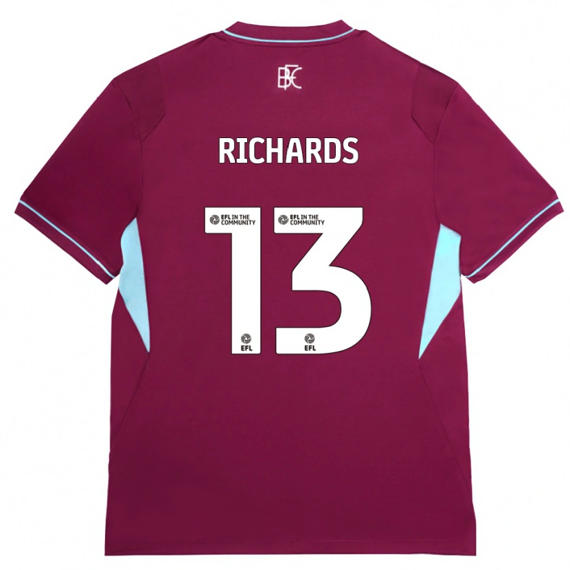 Danxen Niño Camiseta Jade Richards #13 Borgoña Verde 1ª Equipación 2026/27 La Camisa
