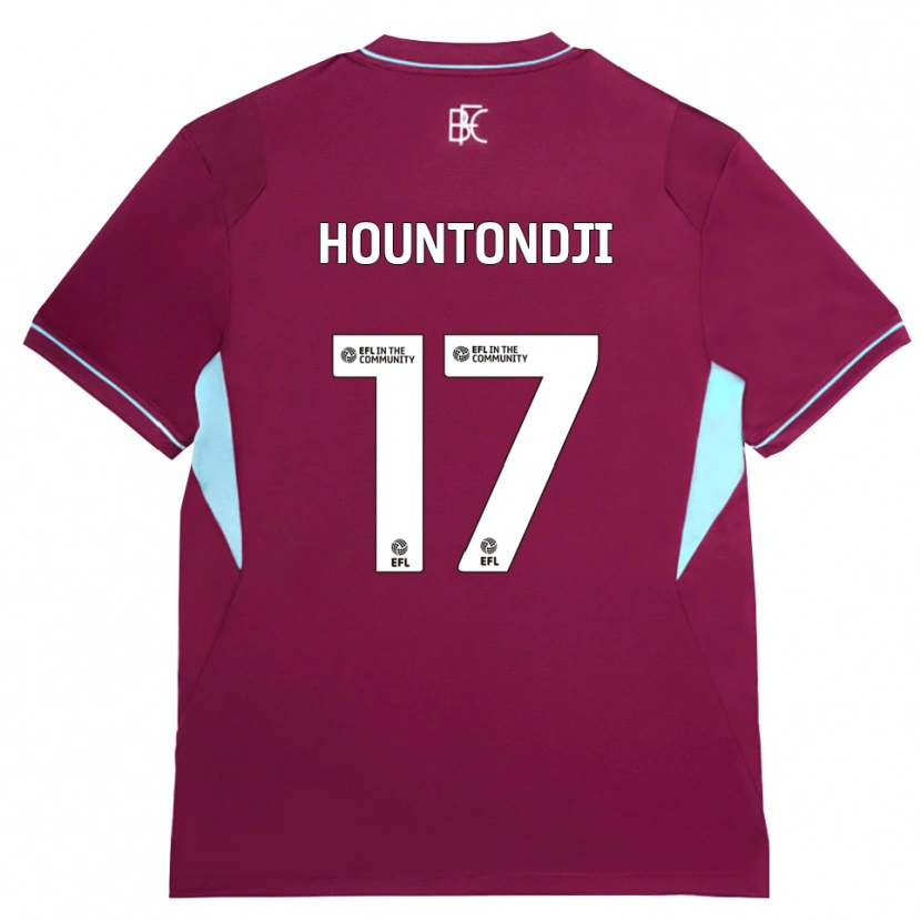 Danxen Niño Camiseta Andréas Hountondji #17 Borgoña Verde 1ª Equipación 2026/27 La Camisa