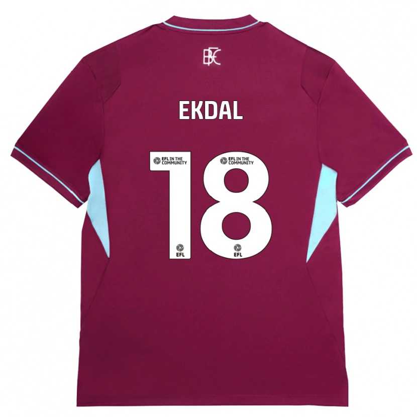 Danxen Niño Camiseta Hjalmar Ekdal #18 Borgoña Verde 1ª Equipación 2026/27 La Camisa