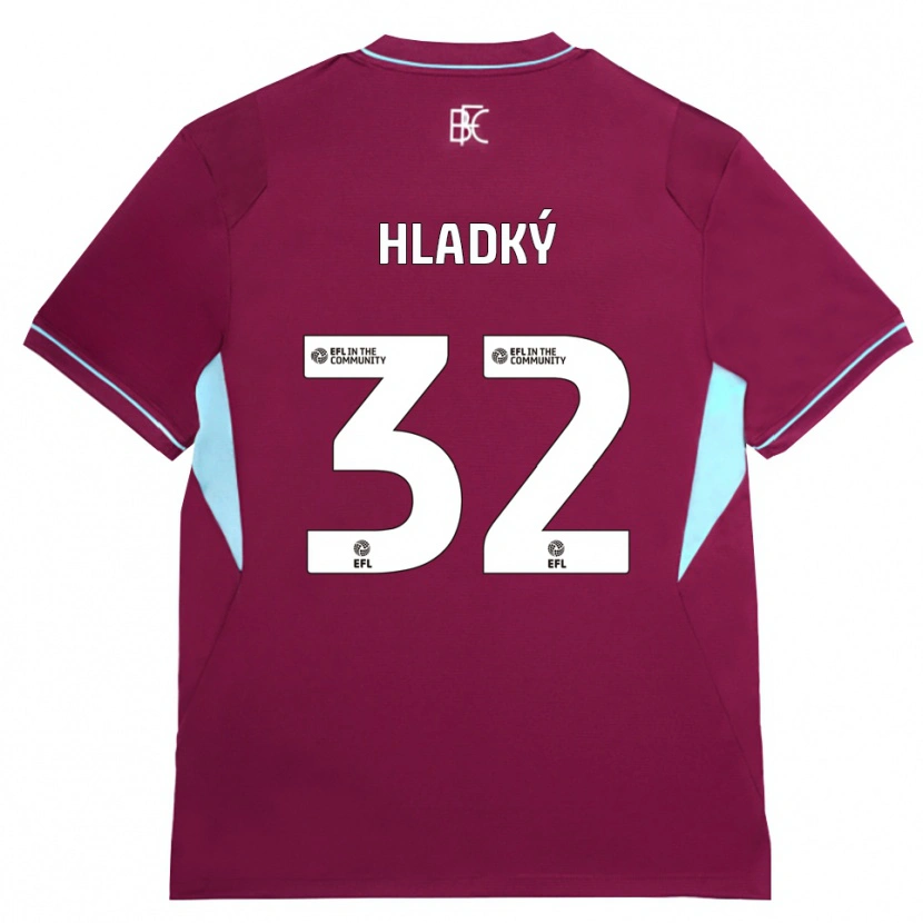 Danxen Niño Camiseta Vaclav Hladky #32 Borgoña Verde 1ª Equipación 2026/27 La Camisa