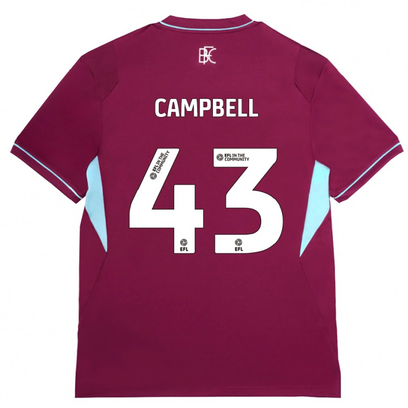 Danxen Niño Camiseta Murray Campbell #43 Borgoña Verde 1ª Equipación 2026/27 La Camisa