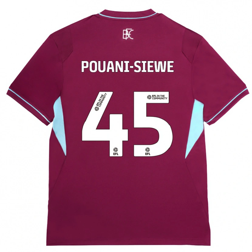 Danxen Niño Camiseta Brandon Pouani #45 Borgoña Verde 1ª Equipación 2026/27 La Camisa
