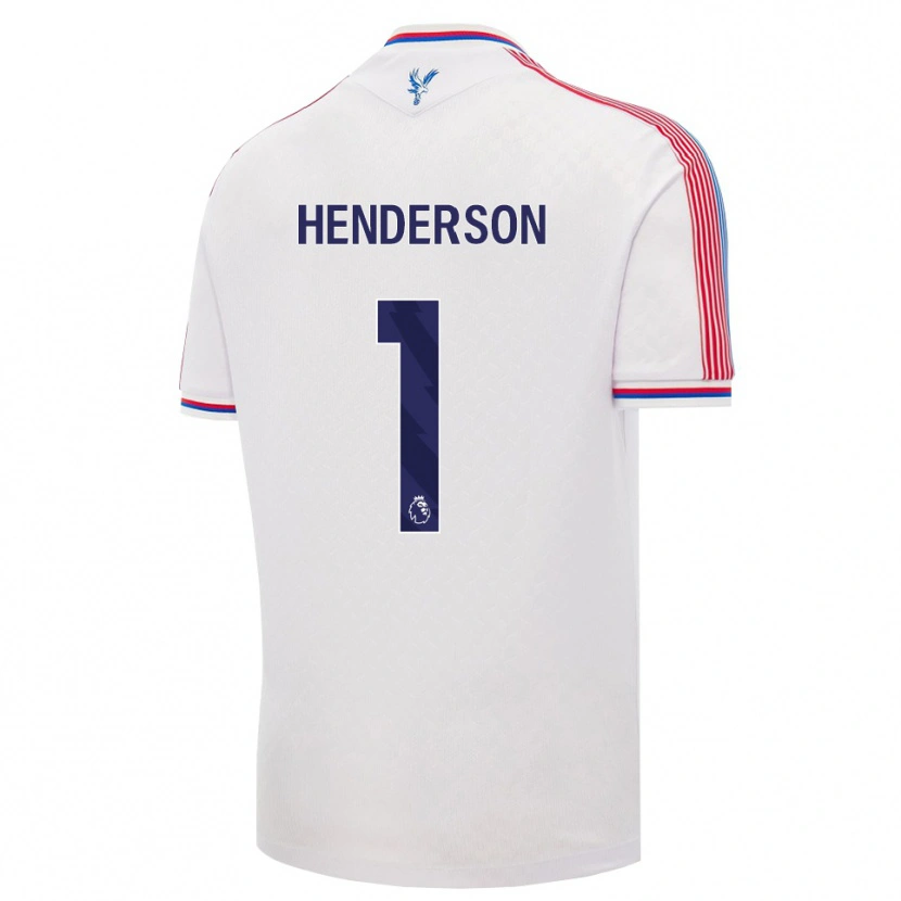 Danxen Niño Camiseta Dean Henderson #1 Blanco Rojo Azul 1ª Equipación 2026/27 La Camisa