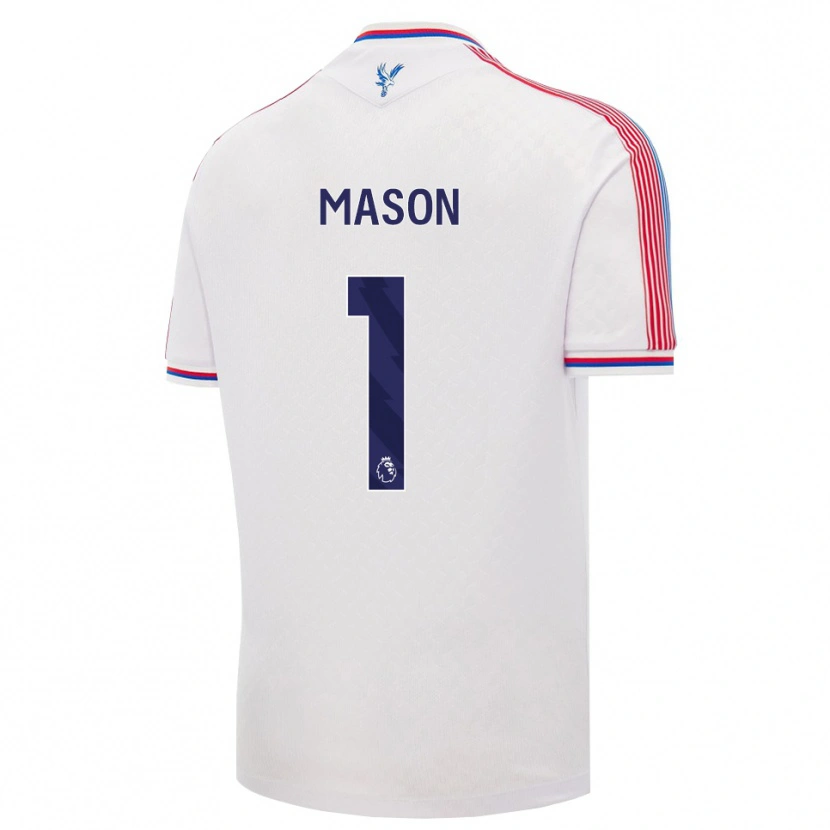 Danxen Niño Camiseta Jack Mason #1 Blanco Rojo Azul 1ª Equipación 2026/27 La Camisa