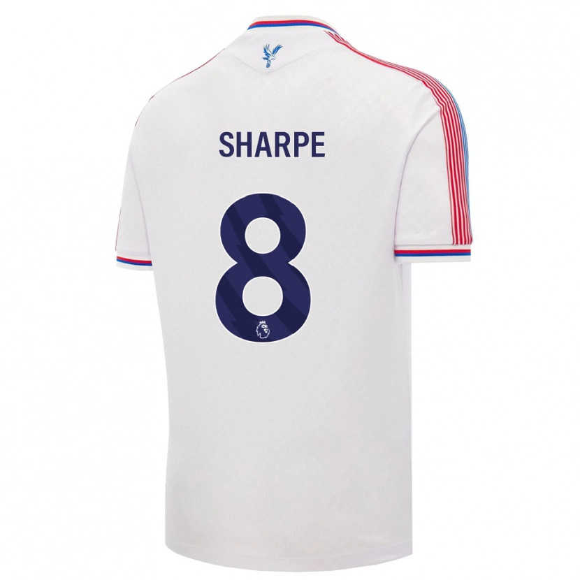 Danxen Niño Camiseta Molly-Mae Sharpe #8 Blanco Rojo Azul 1ª Equipación 2026/27 La Camisa