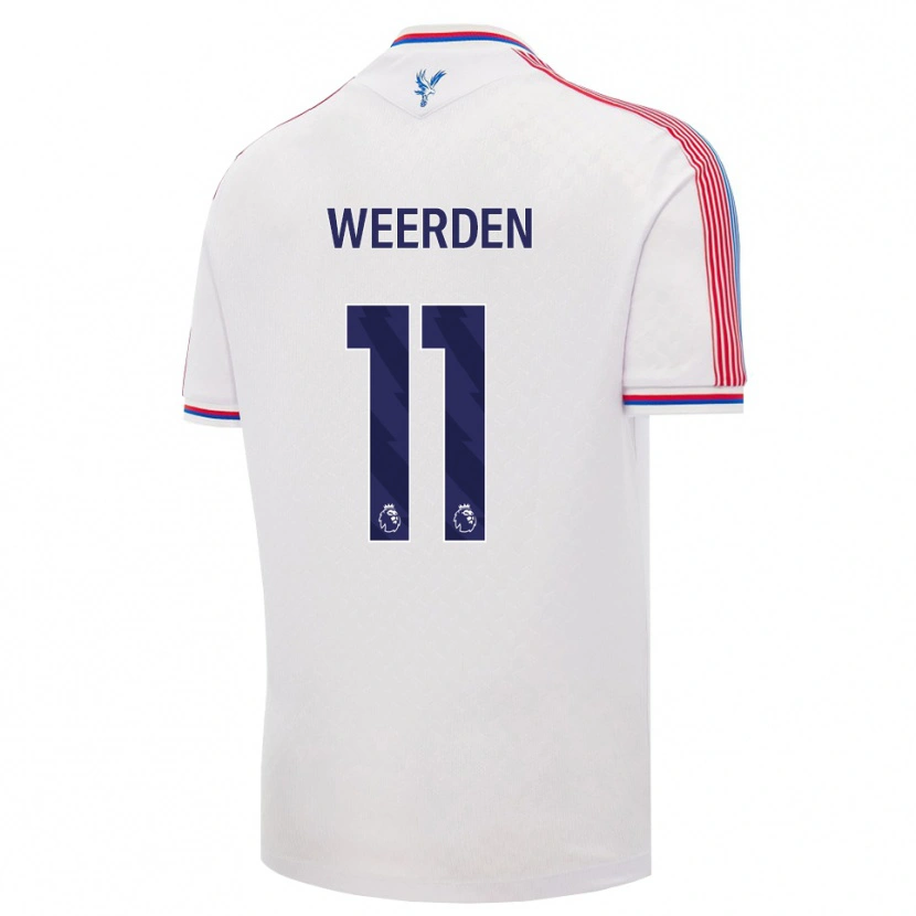 Danxen Niño Camiseta Ashleigh Weerden #11 Blanco Rojo Azul 1ª Equipación 2026/27 La Camisa