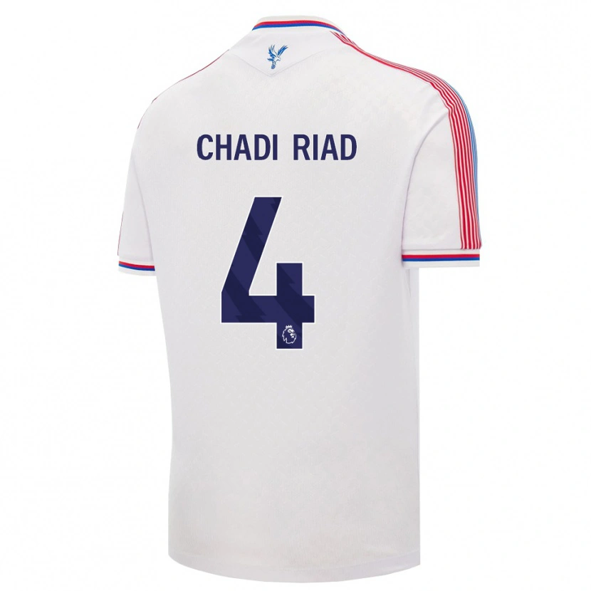 Danxen Niño Camiseta Chadi Riad #4 Blanco Rojo Azul 1ª Equipación 2026/27 La Camisa
