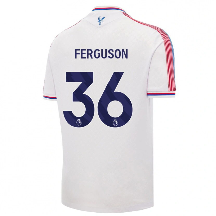 Danxen Niño Camiseta Nathan Ferguson #36 Blanco Rojo Azul 1ª Equipación 2026/27 La Camisa