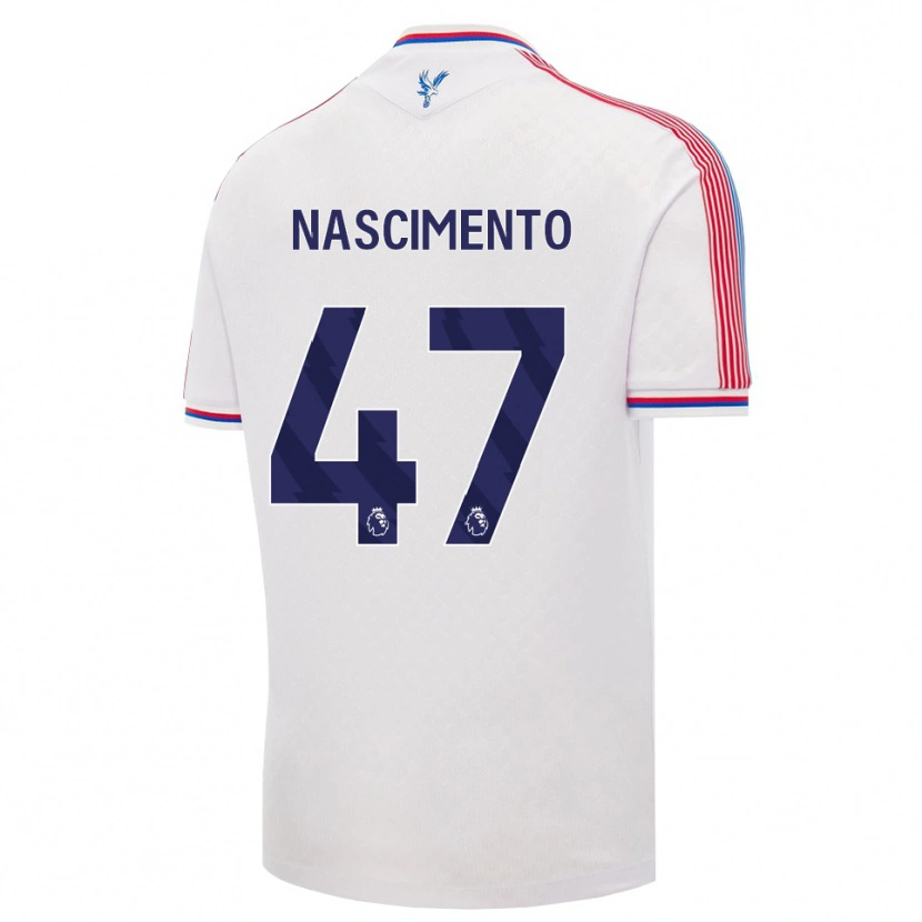 Danxen Niño Camiseta Adler Nascimento #47 Blanco Rojo Azul 1ª Equipación 2026/27 La Camisa
