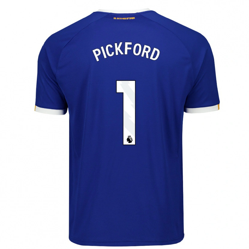 Danxen Niño Camiseta Jordan Pickford #1 Azul Blanco Amarillo 1ª Equipación 2026/27 La Camisa