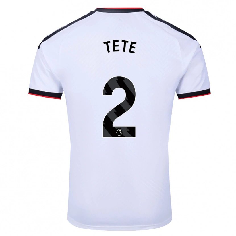Danxen Niño Camiseta Kenny Tete #2 Blanco Negro Rojo 1ª Equipación 2026/27 La Camisa