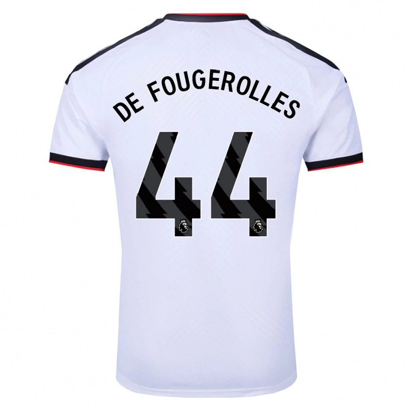Danxen Niño Camiseta Luc De Fougerolles #44 Blanco Negro Rojo 1ª Equipación 2026/27 La Camisa