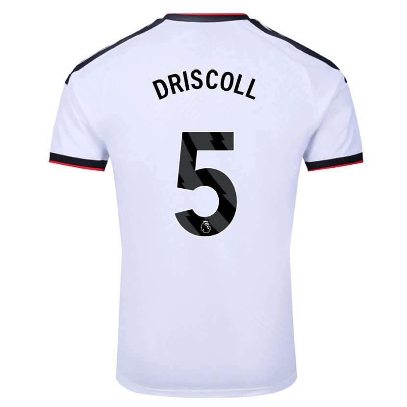 Danxen Niño Camiseta Teddy Driscoll #5 Blanco Negro Rojo 1ª Equipación 2026/27 La Camisa