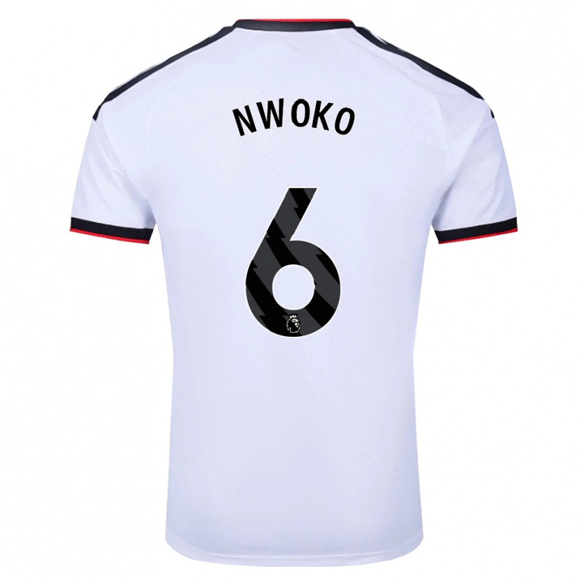 Danxen Niño Camiseta Chibuzo Nwoko #6 Blanco Negro Rojo 1ª Equipación 2026/27 La Camisa