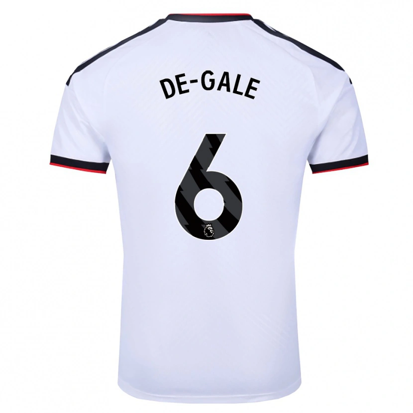 Danxen Niño Camiseta Dylan De-Gale #6 Blanco Negro Rojo 1ª Equipación 2026/27 La Camisa