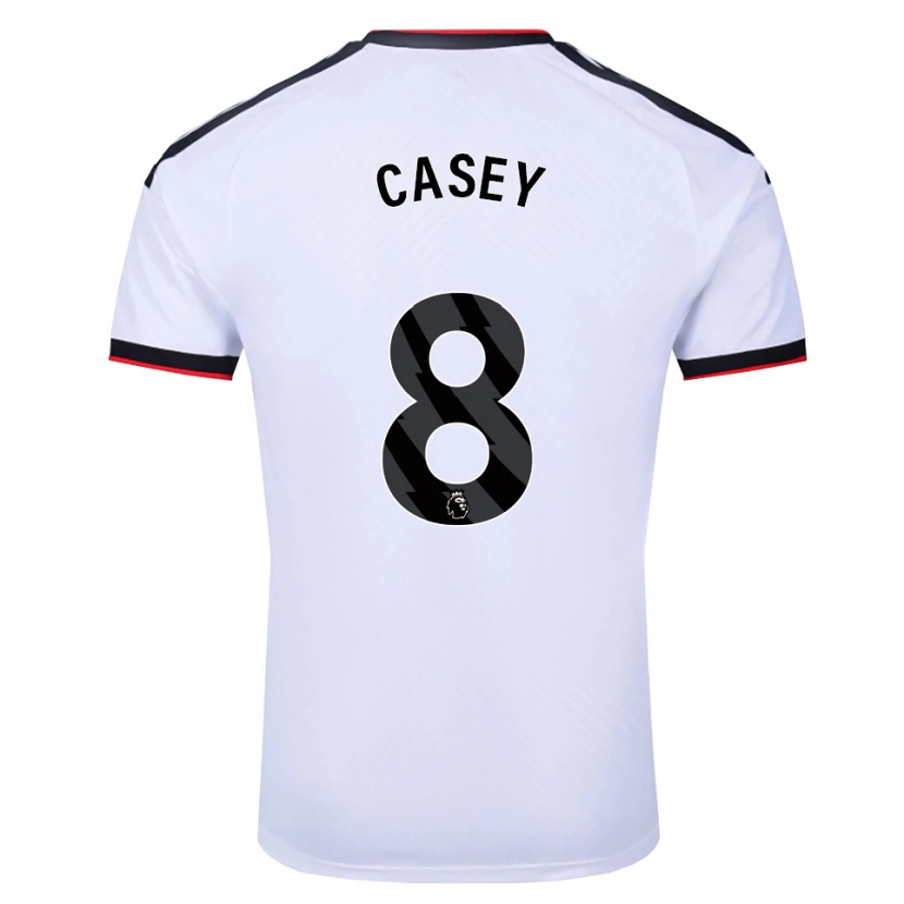 Danxen Niño Camiseta Dan Casey #8 Blanco Negro Rojo 1ª Equipación 2026/27 La Camisa