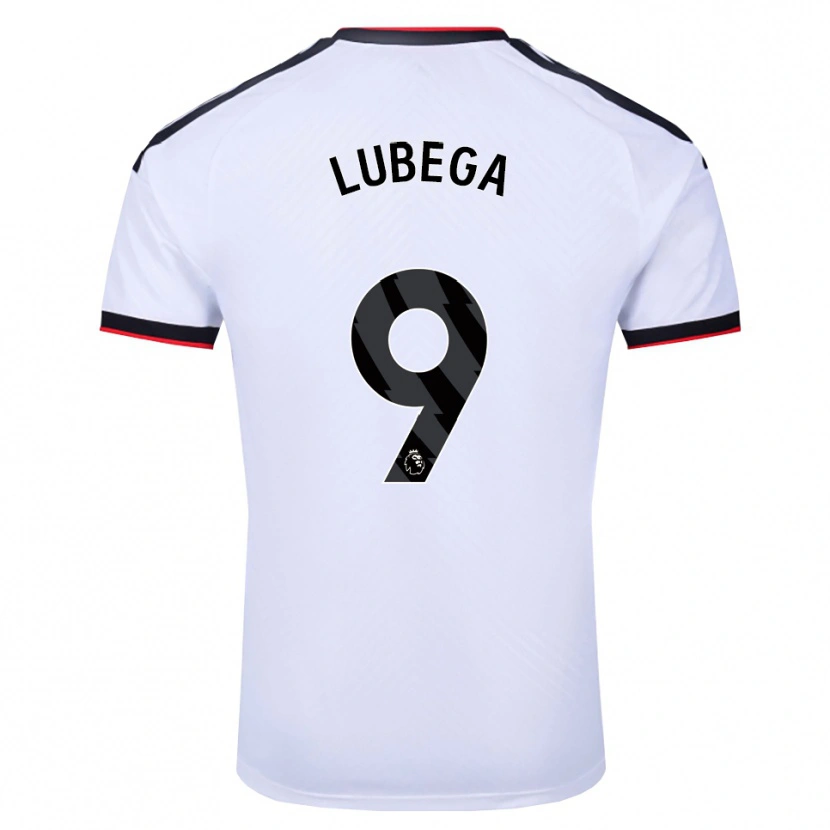 Danxen Niño Camiseta Bashil Lubega #9 Blanco Negro Rojo 1ª Equipación 2026/27 La Camisa