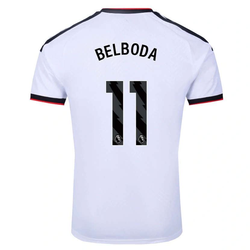 Danxen Niño Camiseta Malachai Belboda #11 Blanco Negro Rojo 1ª Equipación 2026/27 La Camisa