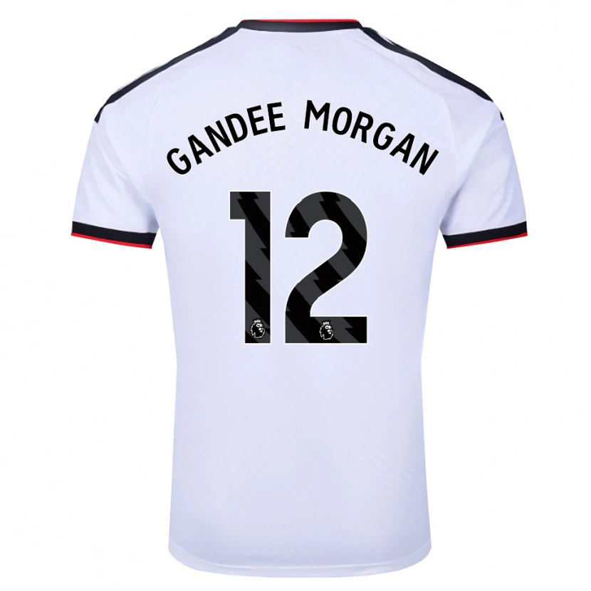Danxen Niño Camiseta Stella Gandee Morgan #12 Blanco Negro Rojo 1ª Equipación 2026/27 La Camisa