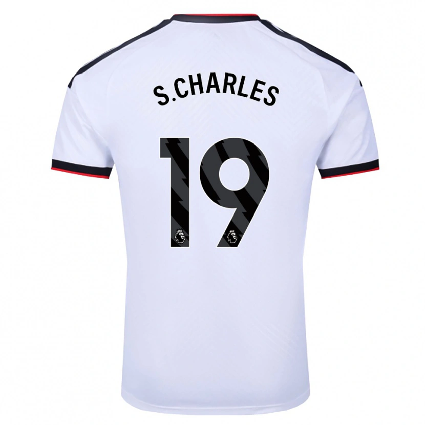 Danxen Niño Camiseta Shea Charles #19 Blanco Negro Rojo 1ª Equipación 2026/27 La Camisa