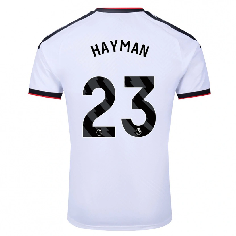 Danxen Niño Camiseta Alex Hayman #23 Blanco Negro Rojo 1ª Equipación 2026/27 La Camisa