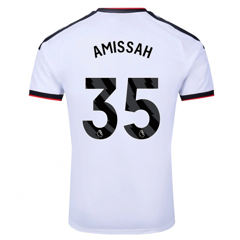 Danxen Niño Camiseta Sam Amissah #35 Blanco Negro Rojo 1ª Equipación 2026/27 La Camisa