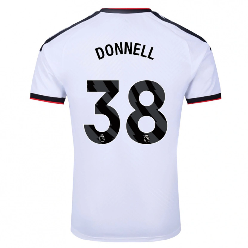 Danxen Niño Camiseta Chris Donnell #38 Blanco Negro Rojo 1ª Equipación 2026/27 La Camisa