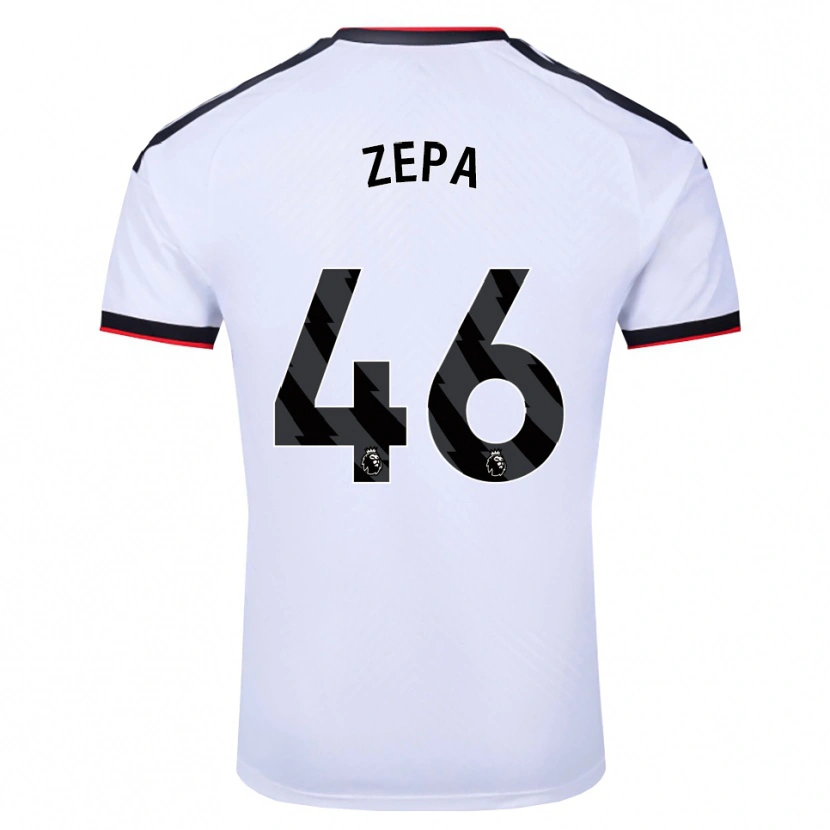Danxen Niño Camiseta Macauley Zepa #46 Blanco Negro Rojo 1ª Equipación 2026/27 La Camisa