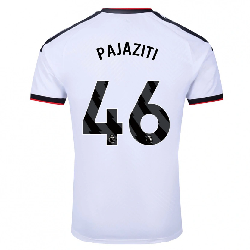 Danxen Niño Camiseta Adrion Pajaziti #46 Blanco Negro Rojo 1ª Equipación 2026/27 La Camisa