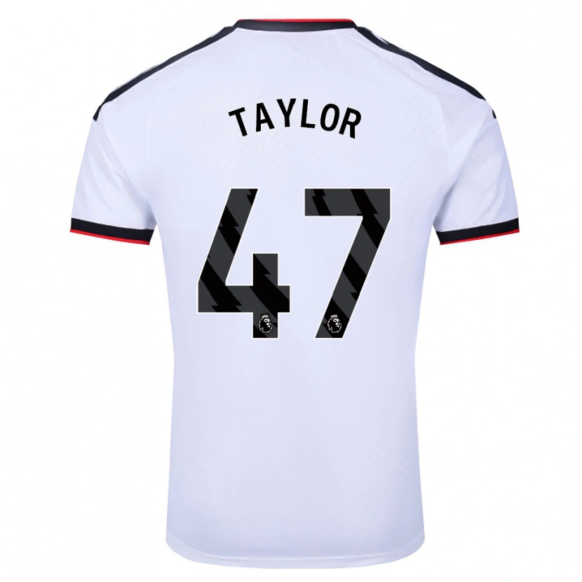 Danxen Niño Camiseta Bo Taylor #47 Blanco Negro Rojo 1ª Equipación 2026/27 La Camisa