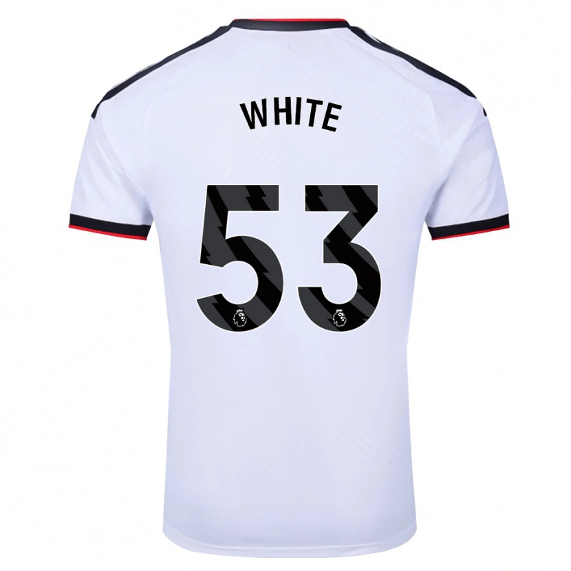 Danxen Niño Camiseta Alfie White #53 Blanco Negro Rojo 1ª Equipación 2026/27 La Camisa