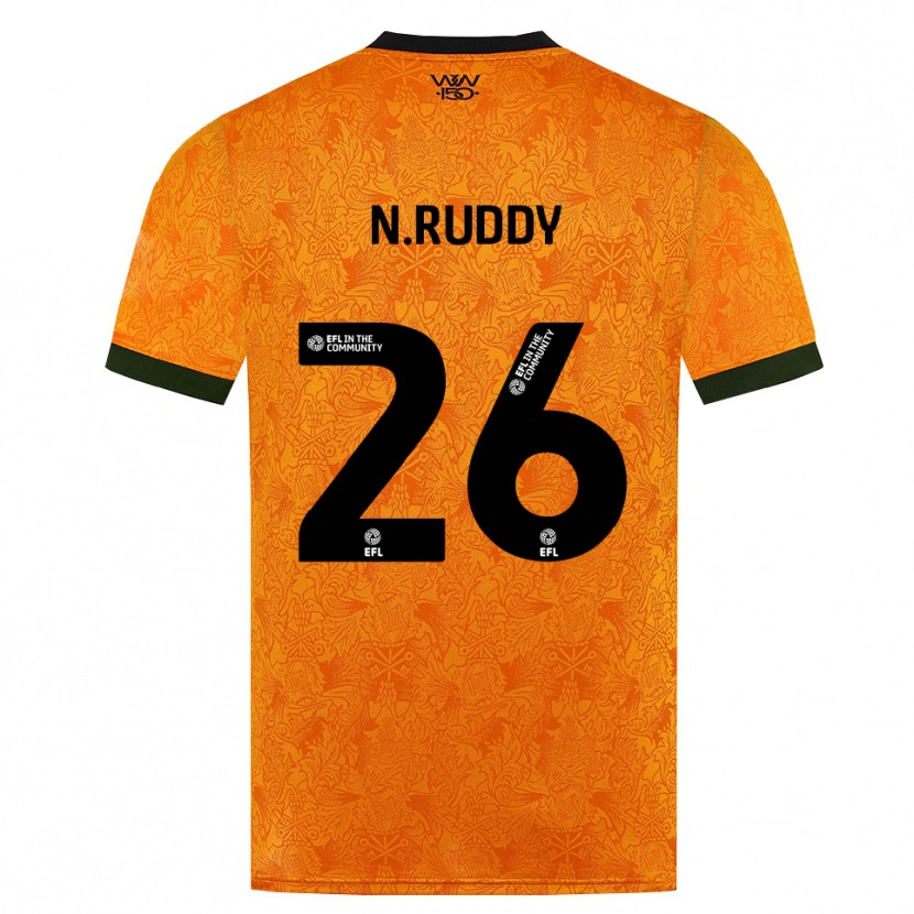 Danxen Niño Camiseta John Ruddy #26 Naranja Negro 1ª Equipación 2026/27 La Camisa
