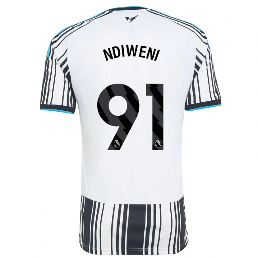 Danxen Niño Camiseta Ethan Ndiweni #91 Azulcielo Negro Blanco 1ª Equipación 2026/27 La Camisa