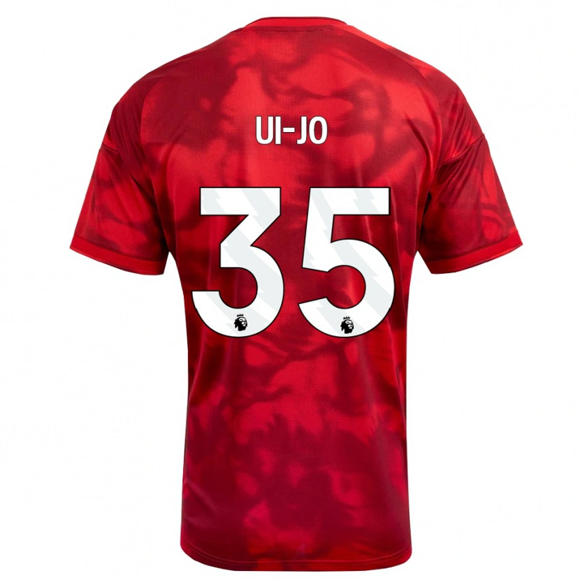 Danxen Niño Camiseta Ui-Jo Hwang #35 Carmesí Blanco 1ª Equipación 2026/27 La Camisa