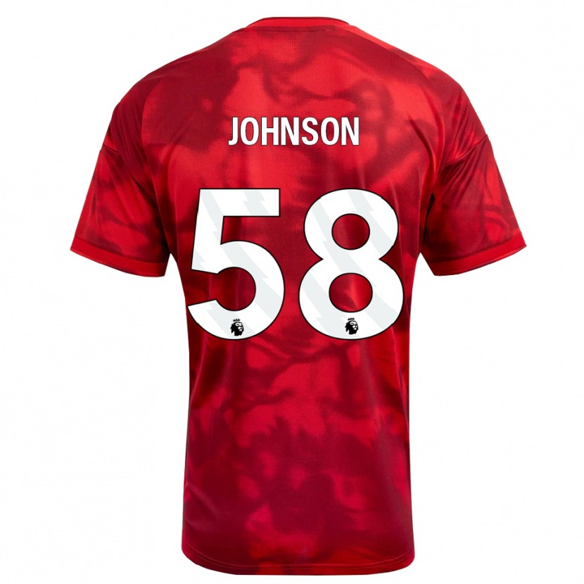 Danxen Niño Camiseta Pharrell Johnson #58 Carmesí Blanco 1ª Equipación 2026/27 La Camisa