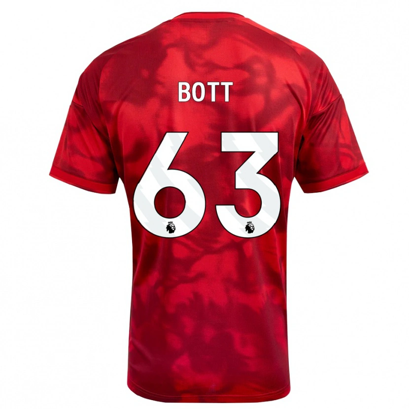Danxen Niño Camiseta Aaron Bott #63 Carmesí Blanco 1ª Equipación 2026/27 La Camisa