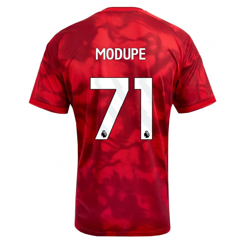 Danxen Niño Camiseta David Modupe #71 Carmesí Blanco 1ª Equipación 2026/27 La Camisa